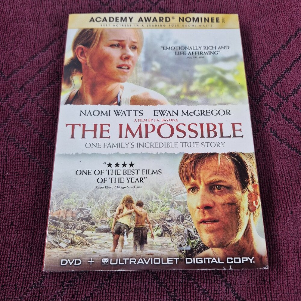 The Impossible - 2012- Drama - Rated PG/13 - DVD w/Slipcover - Used